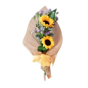 12. RAMO CON GIRASOLES, ESTÁTICE Y LISIANTHUS